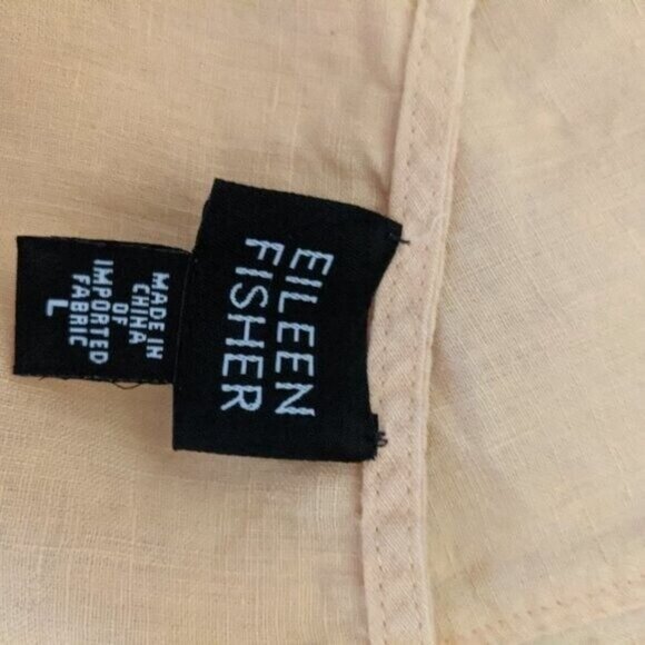 Eileen Fisher Women's Linen Tank Top Orange Large Casual Preppy Bohemian Beach - Picture 5 of 5